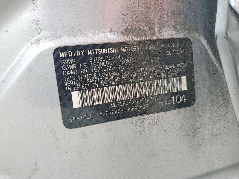 Aukcja sprzedaży 2024 Mitsubishi Mirage, vin: ML32FUFJ3RHF06151, numer aukcji: 66489306