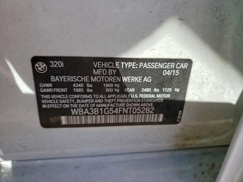 Aukcja sprzedaży 2015 Bmw 320, vin: WBA3B1G54FNT05282, numer aukcji: 67743946