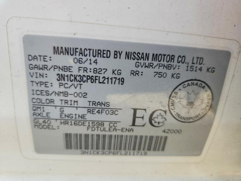 Продаж на аукціоні авто 2015 Nissan Micra, vin: 3N1CK3CP6FL211719, номер лоту: 68240256