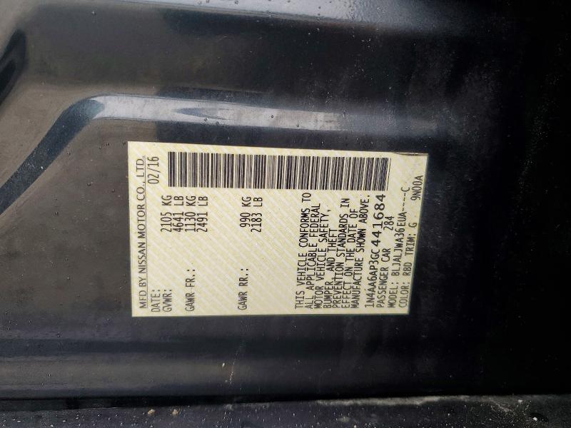 67566566 :رقم المزاد ، 1N4AA6AP3GC441684 vin ، 2016 Nissan Maxima مزاد بيع