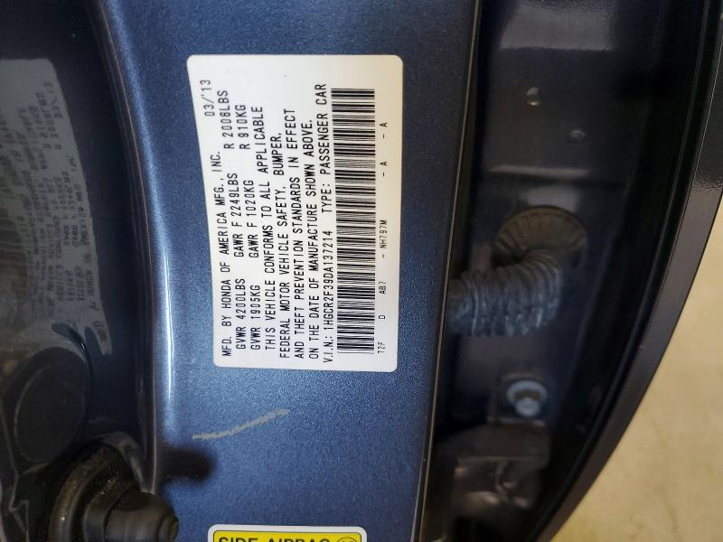 68159566 :رقم المزاد ، 1HGCR2F39DA137214 vin ، 2013 Honda Accord مزاد بيع