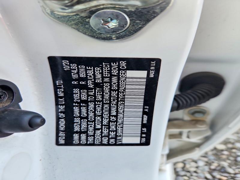 Aukcja sprzedaży 2021 Honda Civic, vin: SHHFK7H6XMU405679, numer aukcji: 70001266