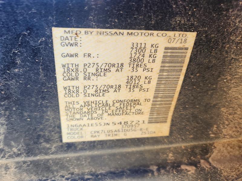 Продажа на аукционе авто 2018 Nissan Titan, vin: 1N6AA1E55JN548721, номер лота: 67187676