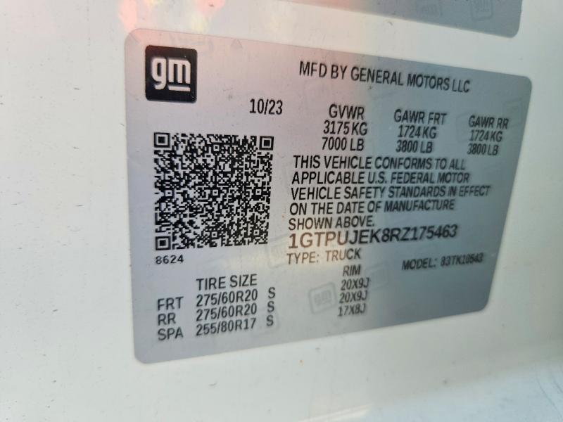 Aukcja sprzedaży 2024 Gmc Sierra, vin: 1GTPUJEK8RZ175463, numer aukcji: 67863416