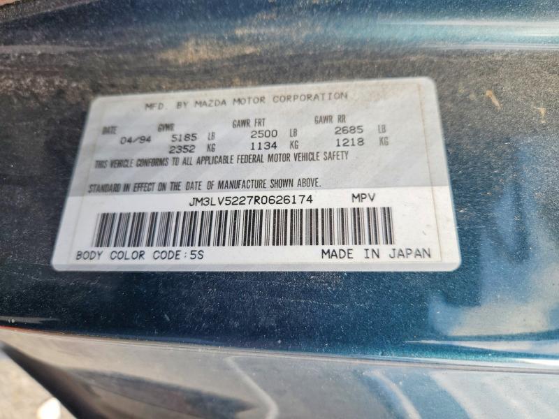 Aukcja sprzedaży 1994 Mazda Mpv, vin: JM3LV5227R0626174, numer aukcji: 68615636