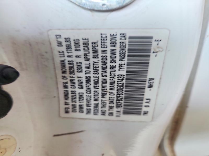 Aukcja sprzedaży 2013 Honda Civic, vin: 19XFB2F83DE037439, numer aukcji: 69528926