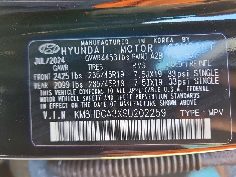70645696 :رقم المزاد ، KM8HBCA3XSU202259 vin ، 2025 Hyundai Kona مزاد بيع