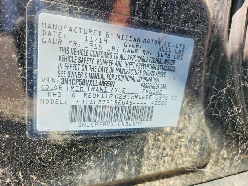 68616706 :رقم المزاد ، 3N1CP5BVXLL486597 vin ، 2020 Nissan Kicks مزاد بيع