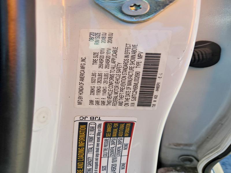 67669116 :رقم المزاد ، 5J8TC2H66ML002690 vin ، 2021 Acura Rdx مزاد بيع