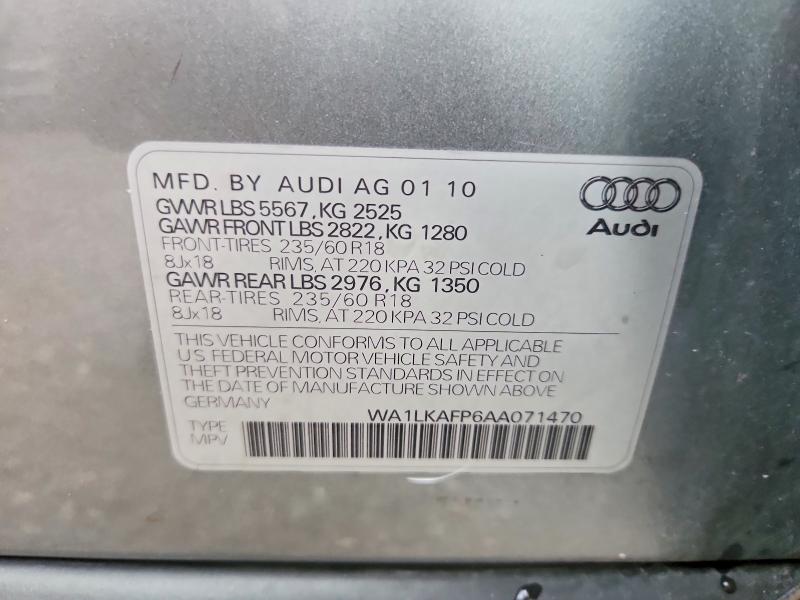 Aukcja sprzedaży 2010 Audi Q5, vin: WA1LKAFP6AA071470, numer aukcji: 67444316