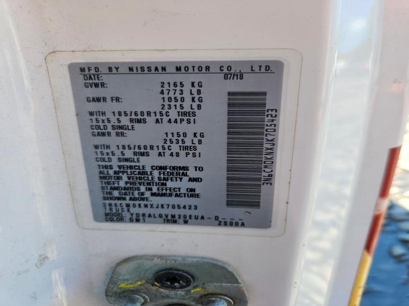 67891556 :رقم المزاد ، 3N6CM0KNXJK705423 vin ، 2018 Nissan Nv200 مزاد بيع
