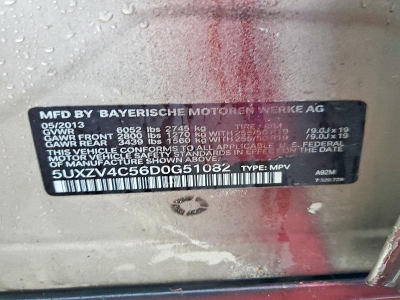 Aukcja sprzedaży 2013 Bmw X5, vin: 5UXZV4C56D0G51082, numer aukcji: 67742696