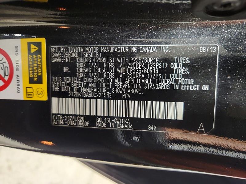 Aukcja sprzedaży 2013 Lexus Rx 350, vin: 2T2BK1BA6DC221513, numer aukcji: 67317606