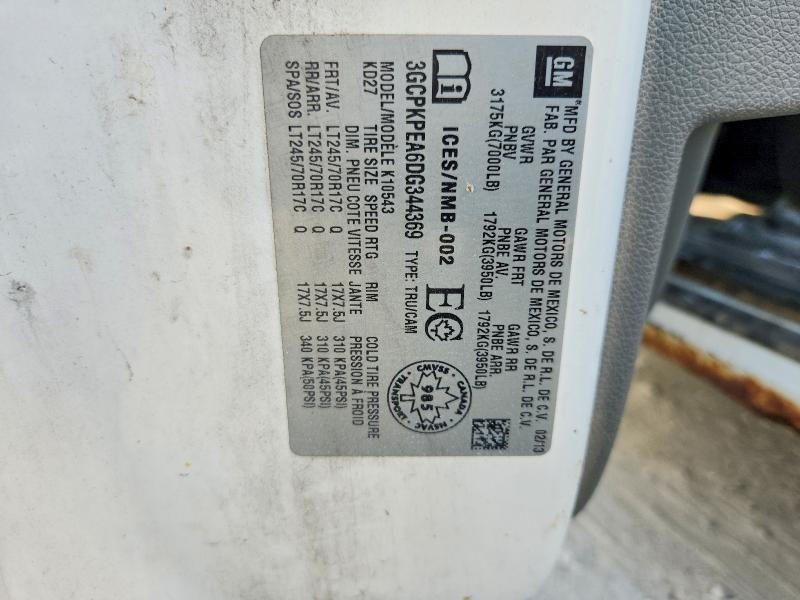 67846786 :رقم المزاد ، 3GCPKPEA6DG344369 vin ، 2013 Chevrolet Silverado مزاد بيع