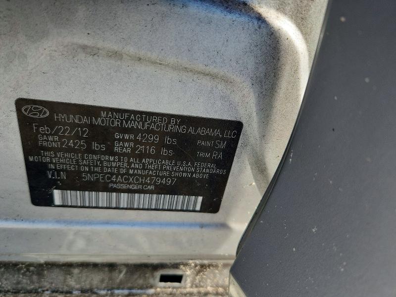 Продажа на аукционе авто 2012 Hyundai Sonata, vin: 5NPEC4ACXCH479497, номер лота: 69509936