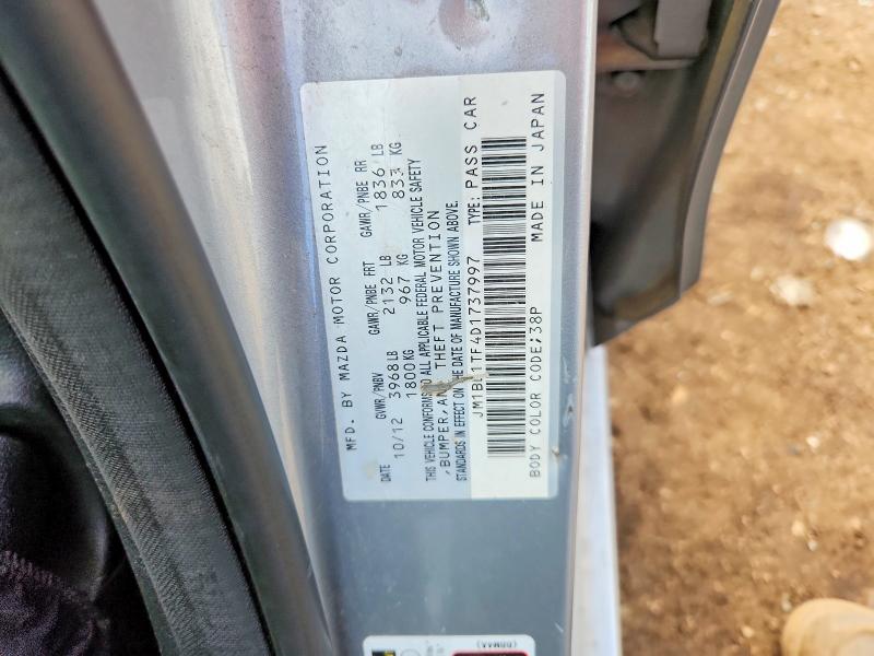 Aukcja sprzedaży 2013 Mazda 3, vin: JM1BL1TF4D1737997, numer aukcji: 69768996