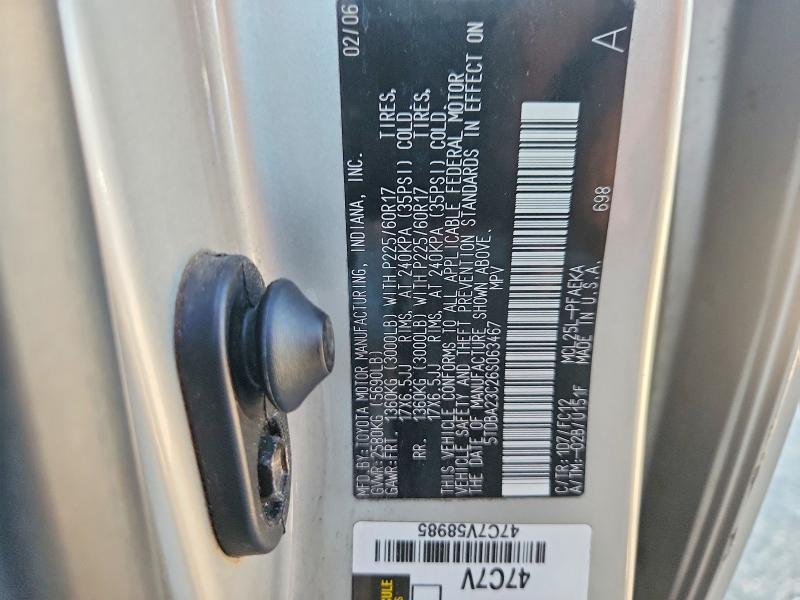 Продажа на аукционе авто 2006 Toyota Sienna, vin: 5TDBA23C26S063467, номер лота: 71042586