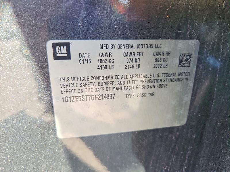 Продаж на аукціоні авто 2016 Chevrolet Malibu, vin: 1G1ZE5ST7GF214397, номер лоту: 67832636