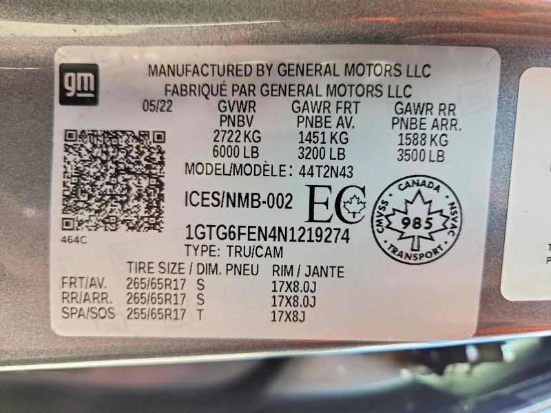 Продажа на аукционе авто 2022 Gmc Canyon, vin: 1GTG6FEN4N1219274, номер лота: 68038276
