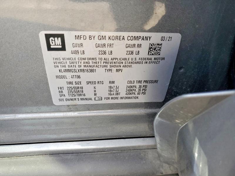 69972646 :رقم المزاد ، KL4MMGSLXMB163801 vin ، 2021 Buick Encore Gx مزاد بيع