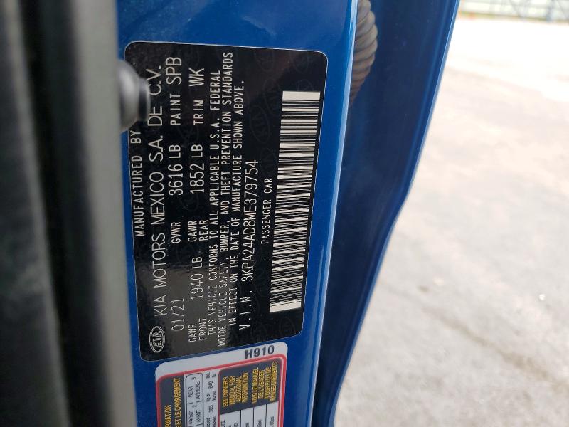 Продаж на аукціоні авто 2021 Kia Rio, vin: 3KPA24AD8ME379754, номер лоту: 70072136