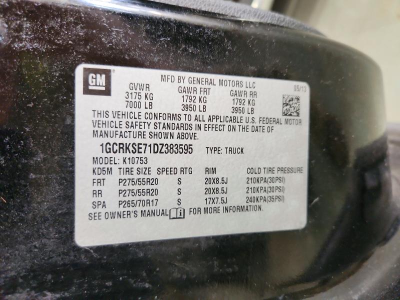 70237476 :رقم المزاد ، 1GCRKSE71DZ383595 vin ، 2013 Chevrolet Silverado مزاد بيع
