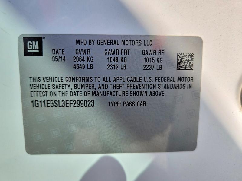 67873986 :رقم المزاد ، 1G11E5SL3EF299023 vin ، 2014 Chevrolet Malibu مزاد بيع