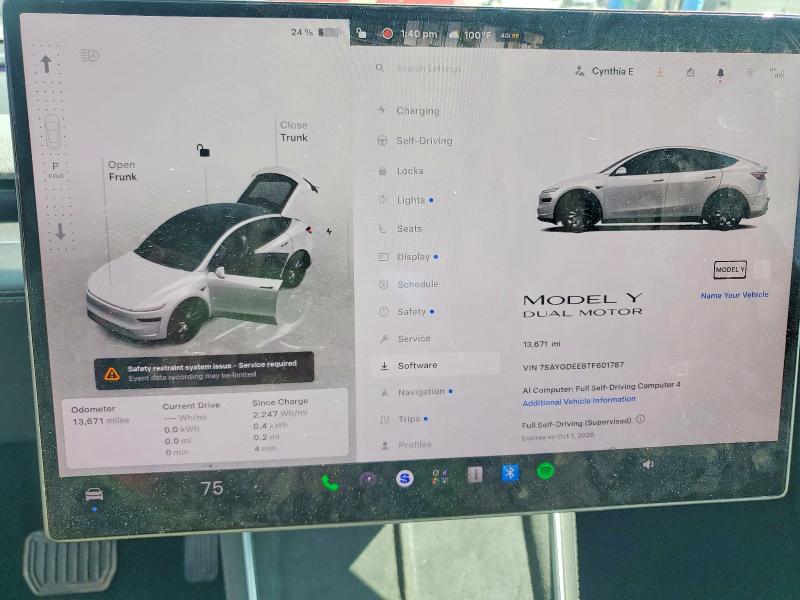 2026 Tesla Model Y მანქანა იყიდება აუქციონზე, vin: 7SAYGDEE8TF601787, აუქციონის ნომერი: 67708746