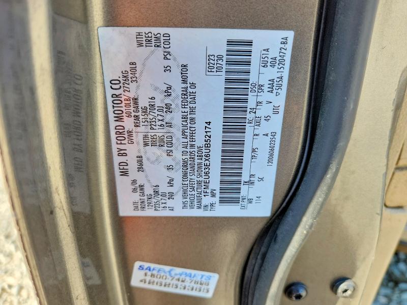 Продажа на аукционе авто 2006 Ford Explorer, vin: 1FMEU63EX6UB52174, номер лота: 71105516