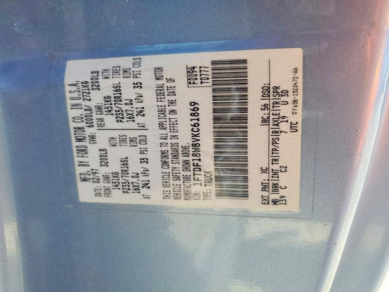 Aukcja sprzedaży 1997 Ford F150, vin: 1FTDF18W8VKC61869, numer aukcji: 67749966