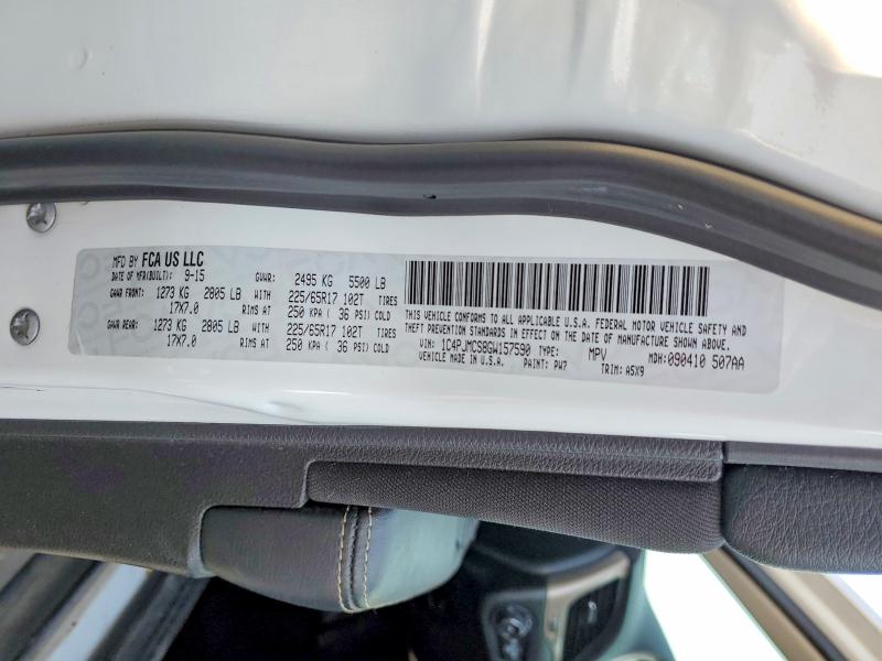 Продажа на аукционе авто 2016 Jeep Cherokee, vin: 1C4PJMCS8GW157590, номер лота: 67366536