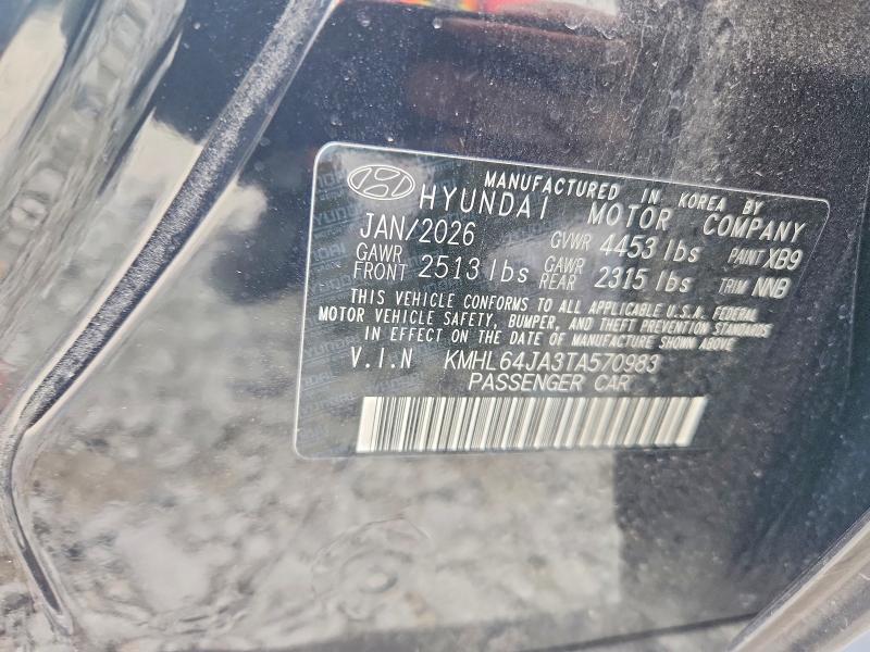 Продаж на аукціоні авто 2026 Hyundai Sonata, vin: KMHL64JA3TA570983, номер лоту: 69964846