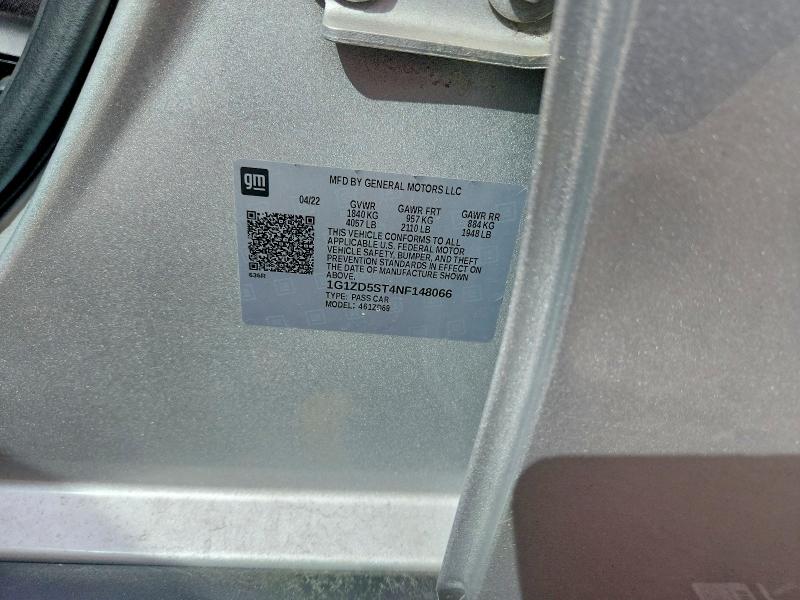 Aukcja sprzedaży 2022 Chevrolet Malibu, vin: 1G1ZD5ST4NF148066, numer aukcji: 68589646