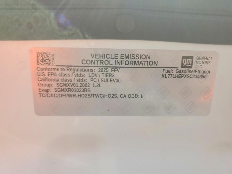 Продаж на аукціоні авто 2025 Chevrolet Trax, vin: KL77LHEPXSC234350, номер лоту: 67189666