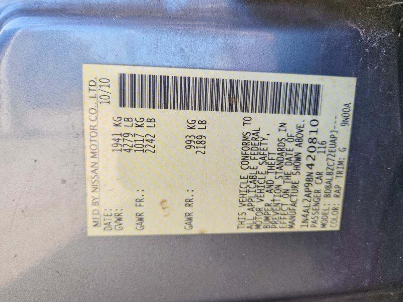 68819416 :رقم المزاد ، 1N4AL2AP9BN420810 vin ، 2011 Nissan Altima مزاد بيع