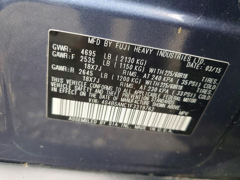 Продаж на аукціоні авто 2015 Subaru Outback, vin: 4S4BSANC1F3319762, номер лоту: 67429706
