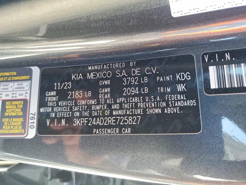 Aukcja sprzedaży 2024 Kia Forte, vin: 3KPF24AD2RE725827, numer aukcji: 69047686