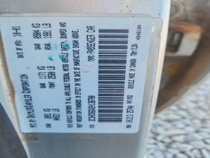 Aukcja sprzedaży 2002 Chrysler Concorde, vin: 2C3HD56GX2H136700, numer aukcji: 68586056