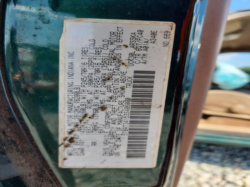 2003 Toyota Tundra მანქანა იყიდება აუქციონზე, vin: 5TBRT34153S406000, აუქციონის ნომერი: 67324506
