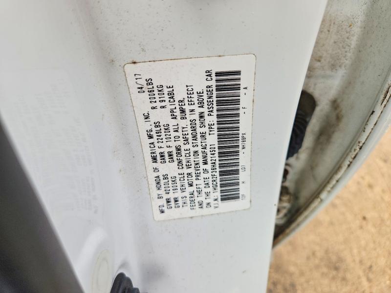 Aukcja sprzedaży 2017 Honda Accord, vin: 1HGCR2F36HA214501, numer aukcji: 67435466
