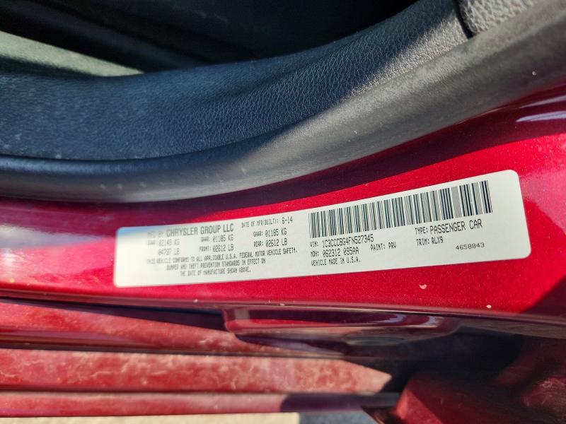 67423686 :رقم المزاد ، 1C3CCCBG4FN527345 vin ، 2015 Chrysler 200 مزاد بيع