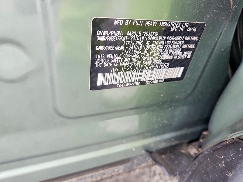 Продаж на аукціоні авто 2016 Subaru Forester, vin: JF2SJADC6GH557668, номер лоту: 70095606