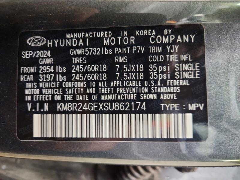 Auction sale of the 2025 Hyundai Palisade, vin: KM8R24GEXSU862174, lot number: 70922456
