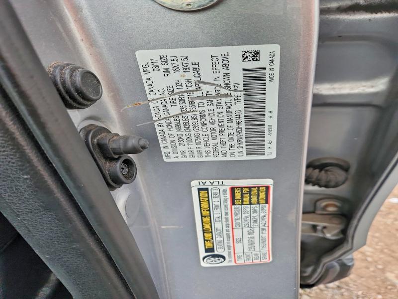 2017 Honda Cr-v მანქანა იყიდება აუქციონზე, vin: 2HKRW2H53HH674403, აუქციონის ნომერი: 70016046
