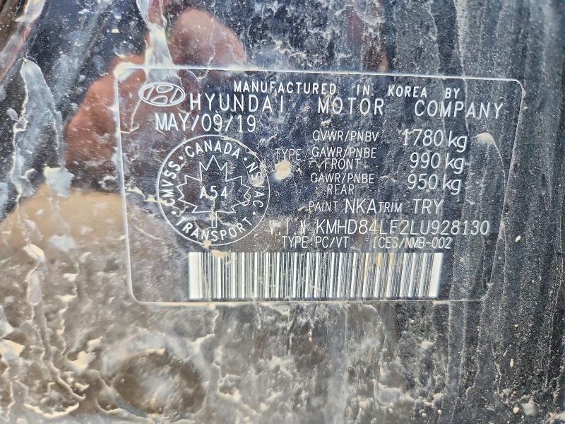 Продаж на аукціоні авто 2020 Hyundai Elantra, vin: KMHD84LF2LU928130, номер лоту: 70928516