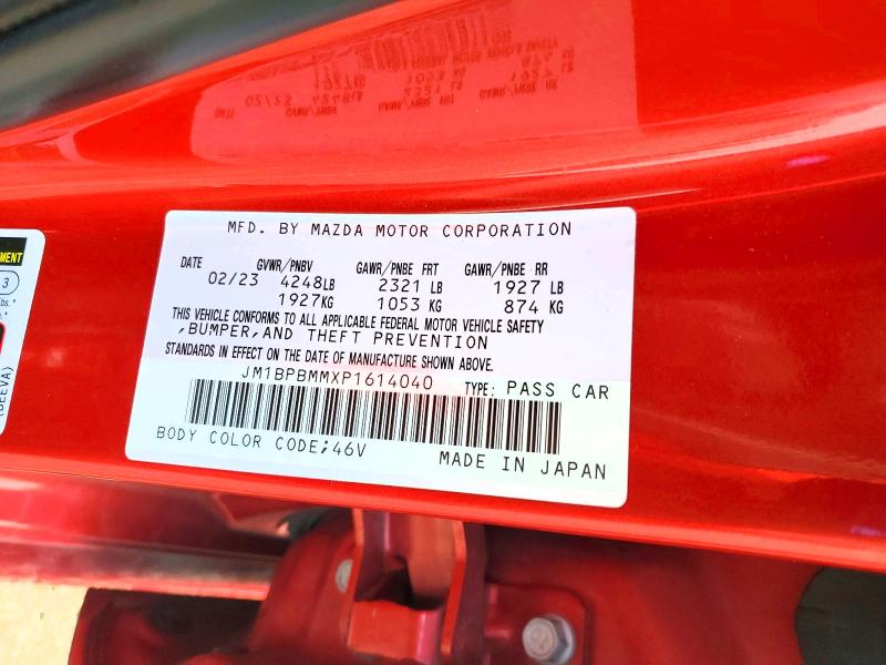 Aukcja sprzedaży 2023 Mazda 3, vin: JM1BPBMMXP1614040, numer aukcji: 67347476