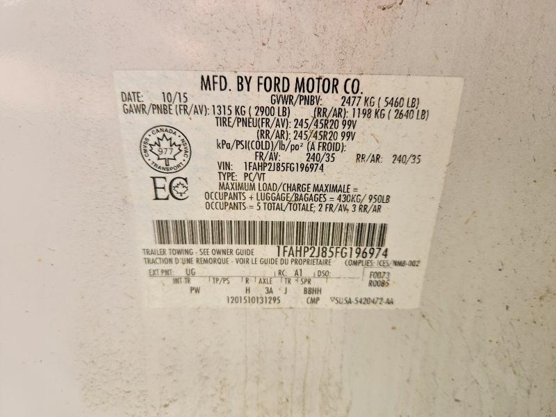 Продаж на аукціоні авто 2015 Ford Taurus, vin: 1FAHP2J85FG196974, номер лоту: 70599176