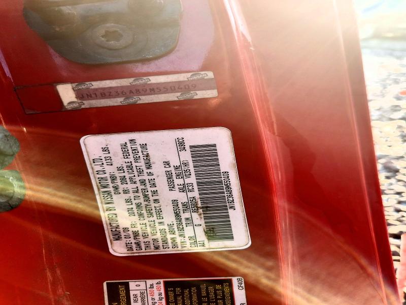 2009 Nissan 350z მანქანა იყიდება აუქციონზე, vin: JN1BZ36A89M550409, აუქციონის ნომერი: 69350606