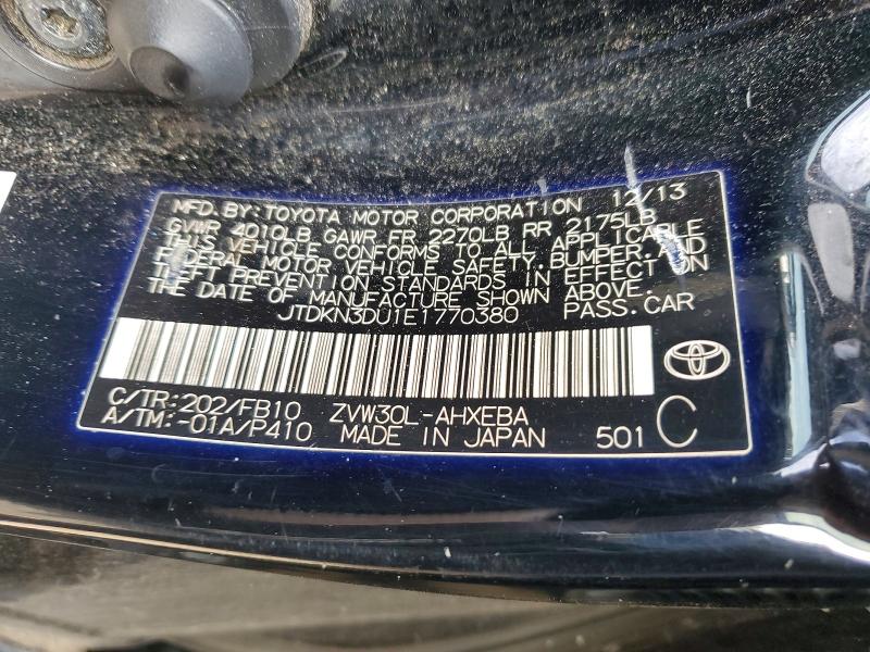 Продажа на аукционе авто 2014 Toyota Prius, vin: JTDKN3DU1E1770380, номер лота: 68995356