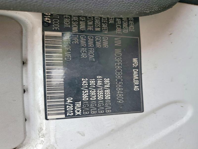 Продаж на аукціоні авто 2012 Mercedes-benz Sprinter, vin: WD3PE8CB8C5684809, номер лоту: 68369486